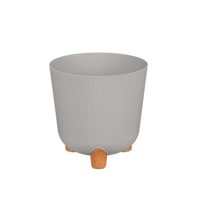 Omnipazar ELF-453 Dekoratif Derin Nostalji Ayaklı Saksı Takımı 16 Litre Taş Gri
