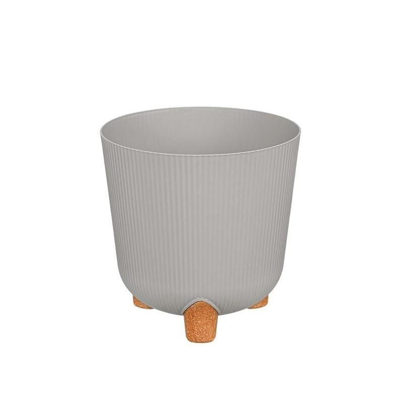 Omnipazar ELF-453 Dekoratif Derin Nostalji Ayaklı Saksı Takımı 16 Litre Taş Gri
