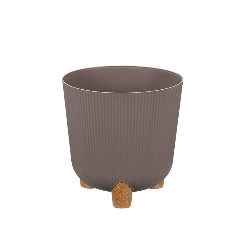 Omnipazar ELF-453 Dekoratif Derin Nostalji Ayaklı Saksı Takımı 16 Litre Vizon