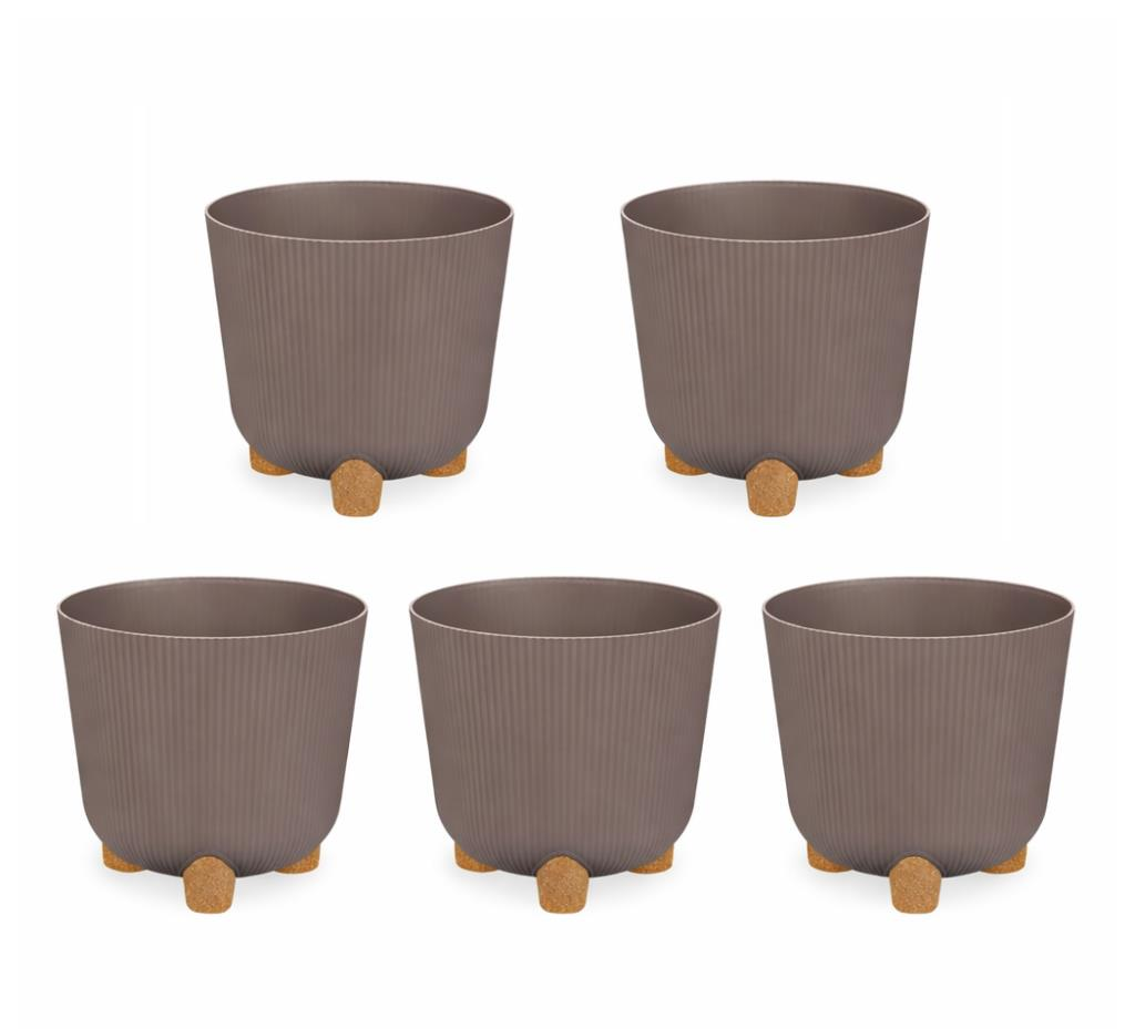 ELF-453 Derin Nostalji Ayaklı Saksı Takımı 16 Lt Vizon 5 Adet