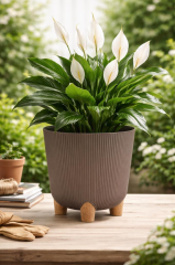 ELF-453 Derin Nostalji Ayaklı Saksı Takımı 16 Lt Vizon 5 Adet