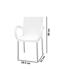 Omnipazar MT-CF880 Mare Plastik Bahçe Balkon Koltuk Sandalye 4'lü Set