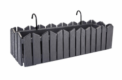 Omnipazar OZN-616 Efes Askılı Balkon Saksı Takımı 9 Litre No:2 Antrasit (116)