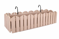 Omnipazar OZN-616 Efes Askılı Balkon Saksı Takımı 9 Litre No:2 Bej