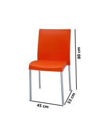 Omnipazar MT-CF875 Vortice Plastik Bahçe Balkon Sandalye 4'lü Set