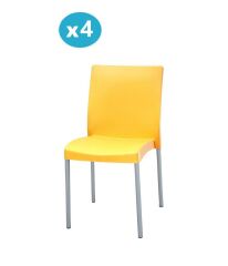 Omnipazar MT-CF875 Vortice Plastik Bahçe Balkon Sandalye 4'lü Set