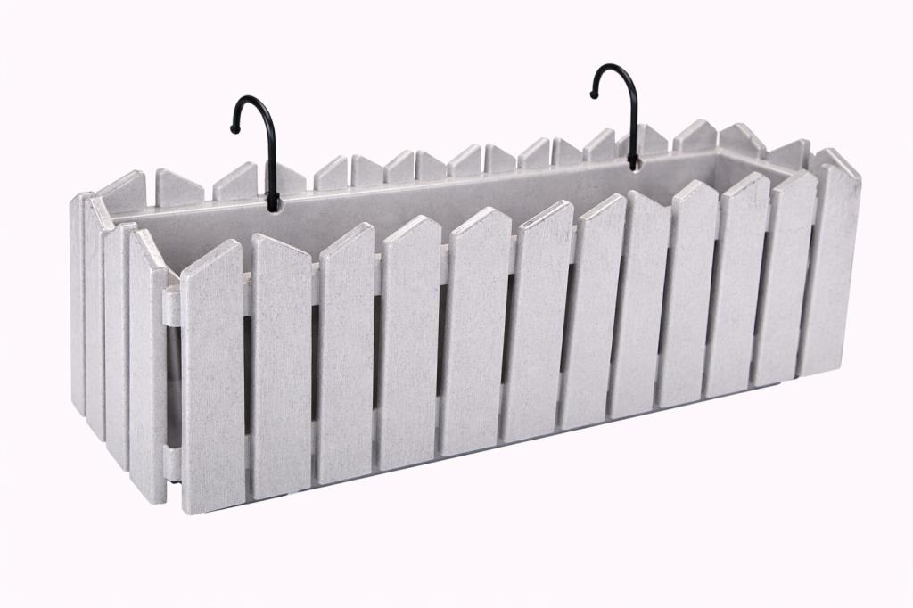 Omnipazar OZN-616 Efes Askılı Balkon Saksı Takımı 9 Litre No:2 Gri