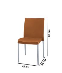 Omnipazar MT-CF875 Vortice Plastik Bahçe Balkon Sandalye 4'lü Set Kahverengi