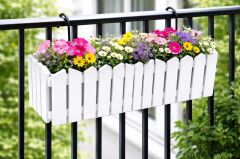 OZN-616 Efes Askılı Balkon Saksı Takımı 9 Litre No:2 6 Renk Karışık