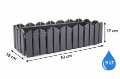 OZN-616 Efes Askılı Balkon Saksı Takımı 9 Litre No:2 6 Renk Karışık