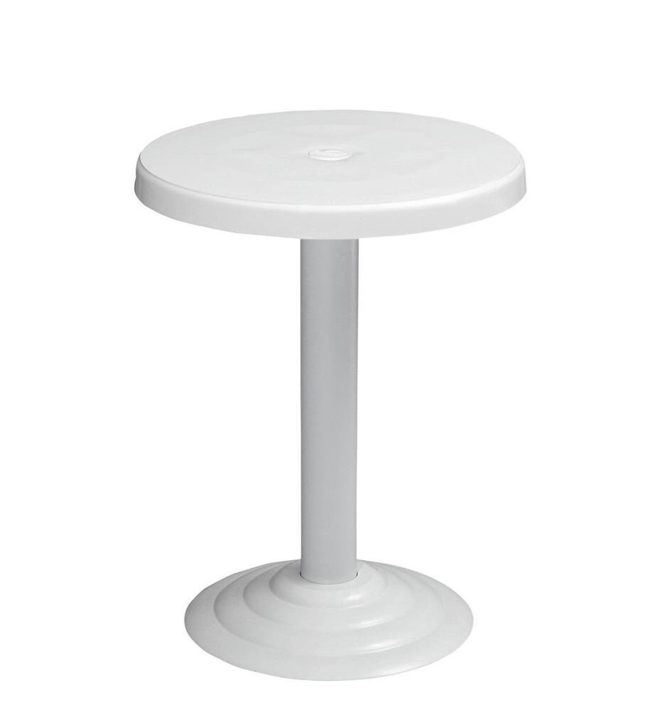 Omnipazar MT-GF401A Beyaz Medio Bahçe Balkon Sehpa Ø50 Cm