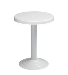 Omnipazar MT-GF401A Beyaz Medio Bahçe Balkon Sehpa Ø50 Cm