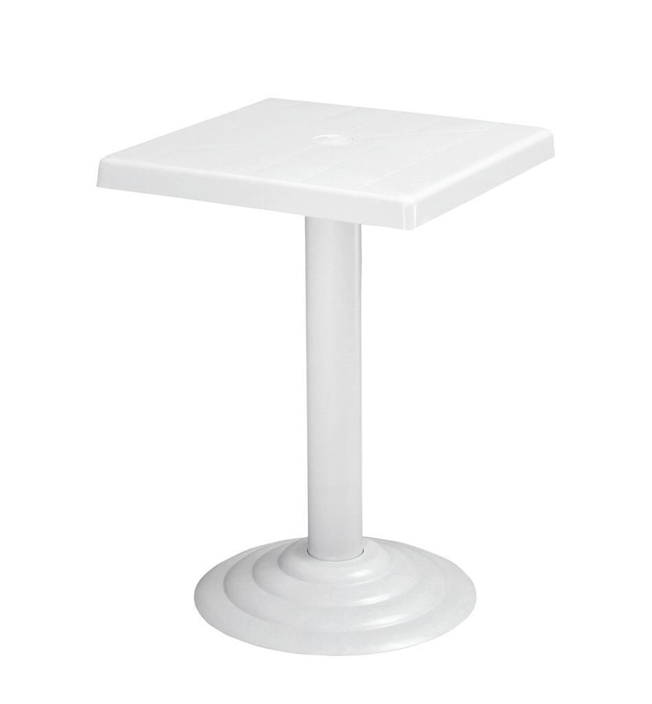 Omnipazar MT-GF402A Beyaz Testa Bahçe Balkon Sehpa 45x45 cm