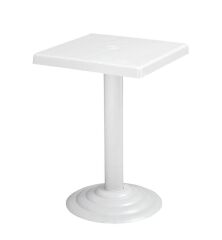 Omnipazar MT-GF402A Beyaz Testa Bahçe Balkon Sehpa 45x45 cm