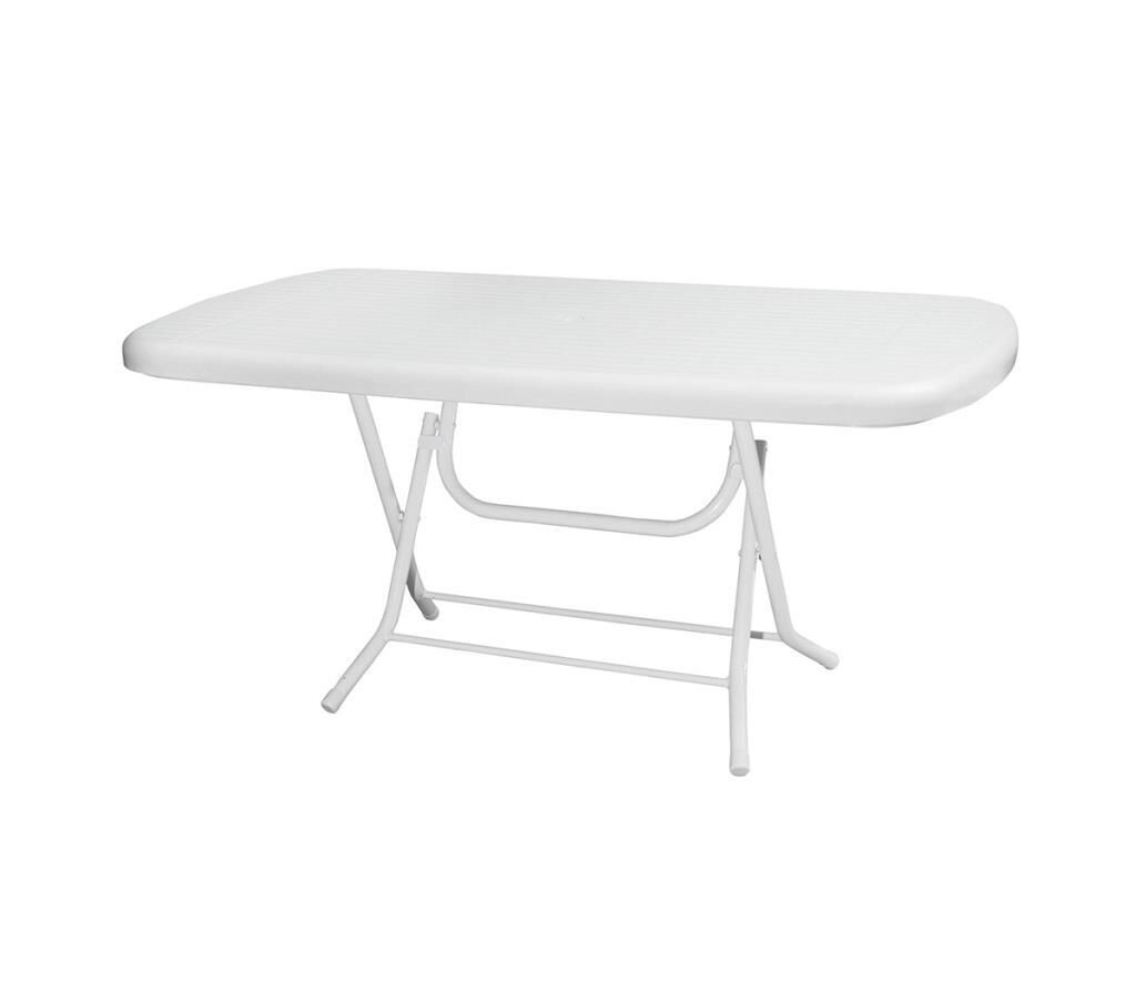 Omnipazar MT-GFM230 Prima Grande Plastik Dikdörtgen Bahçe Balkon Masa 90x160 cm Beyaz