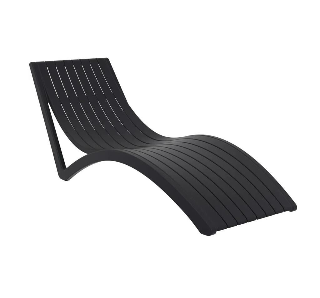 Omnipazar TRK-087 Siesta Lüks Ergonomik Slim Tasarım Şezlong Siyah