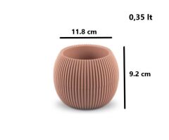 Omnipazar KRS Mercan Dekoratif Kaktüs Sukulent Plastik Saksı Takımı 3'lü Set Soft Pembe