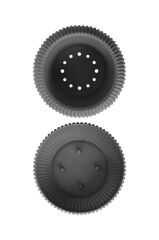 Omnipazar KRS Mercan Dekoratif Sukulent Kaktüs Plastik Saksı Takımı 3'lü Set Antrasit