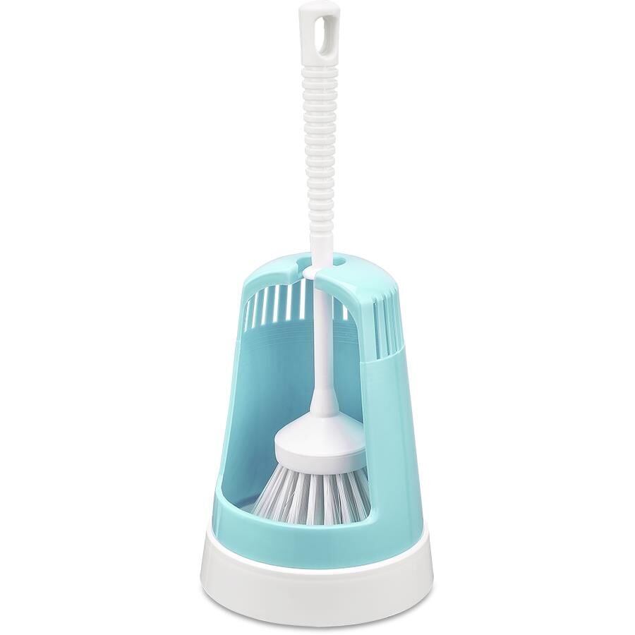 Omnisoft FLR F026 Plastik Klasik Wc Klozet Tuvalet Fırçası Turkuaz