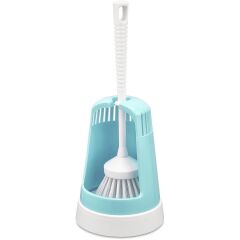 Omnisoft FLR F026 Plastik Klasik Wc Klozet Tuvalet Fırçası Turkuaz