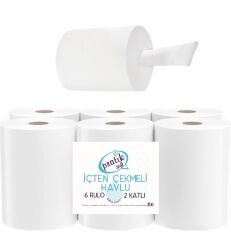 Pratiksoft 10 Koli İçten Çekmeli Kağıt Havlu 60 Rulo