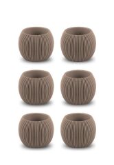 Omnipazar KRS-361 Plastik Mercan Kaktüs Saksı 0.15 Litre Kahverengi 6 Adet