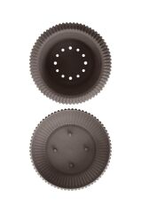 Omnipazar KRS-361 Plastik Mercan Kaktüs Saksı 0.15 Litre Kahverengi 6 Adet