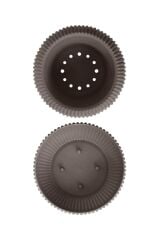 Omnipazar KRS-361 Plastik Mercan Kaktüs Saksı 0.15 Litre Kahverengi 6 Adet