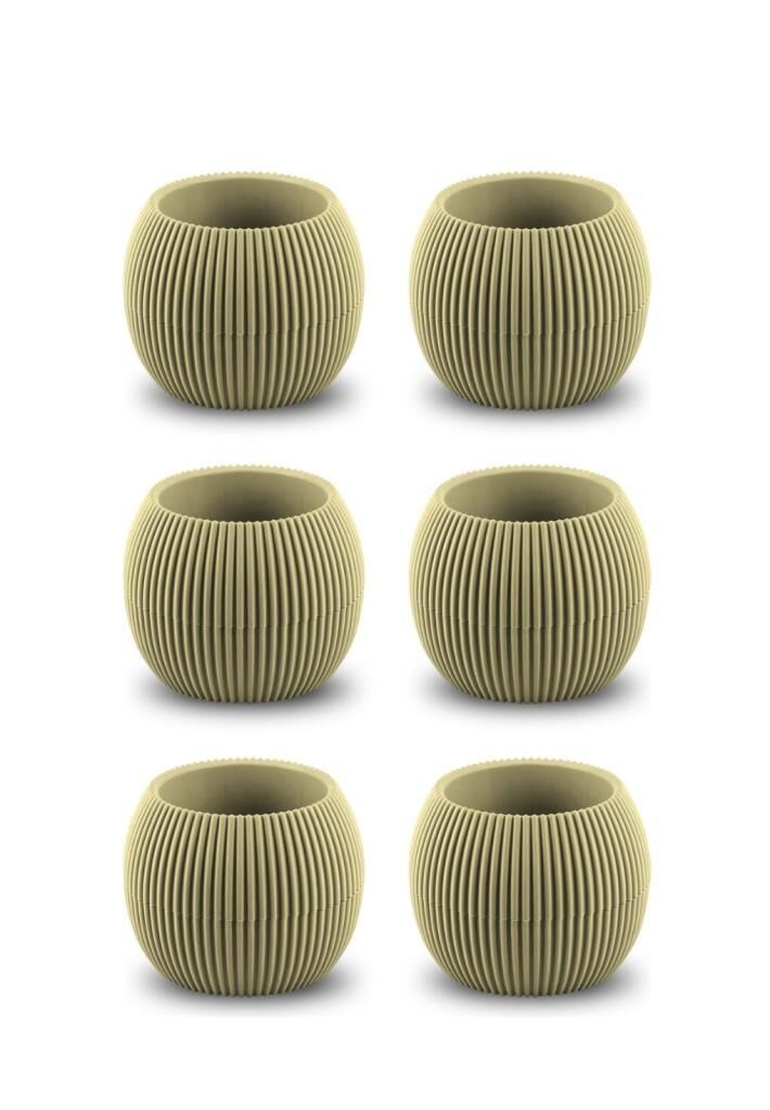 Omnipazar KRS-361 Plastik Mercan Kaktüs Saksı 0.15 Litre Soft Sarı 6 Adet