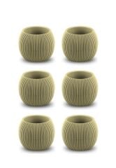 Omnipazar KRS-361 Plastik Mercan Kaktüs Saksı 0.15 Litre Soft Sarı 6 Adet