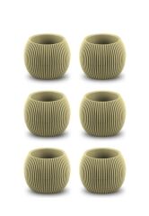 Omnipazar KRS-361 Plastik Mercan Kaktüs Saksı 0.15 Litre Soft Sarı 6 Adet