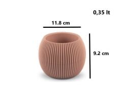 Omnipazar KRS-362 Plastik Mercan Kaktüs Saksı 0.35 Litre Soft Pembe 6 Adet