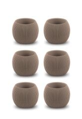 Omnipazar KRS-362 Plastik Mercan Kaktüs Saksı 0.35 Litre Soft Kahverengi 6 Adet