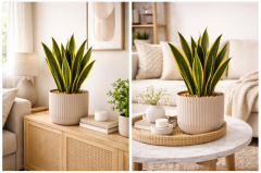 Omnipazar KRS-264 Zeraf Dekoratif Tabaklı Lüks Saksı Takımı 7.2 Litre No:4