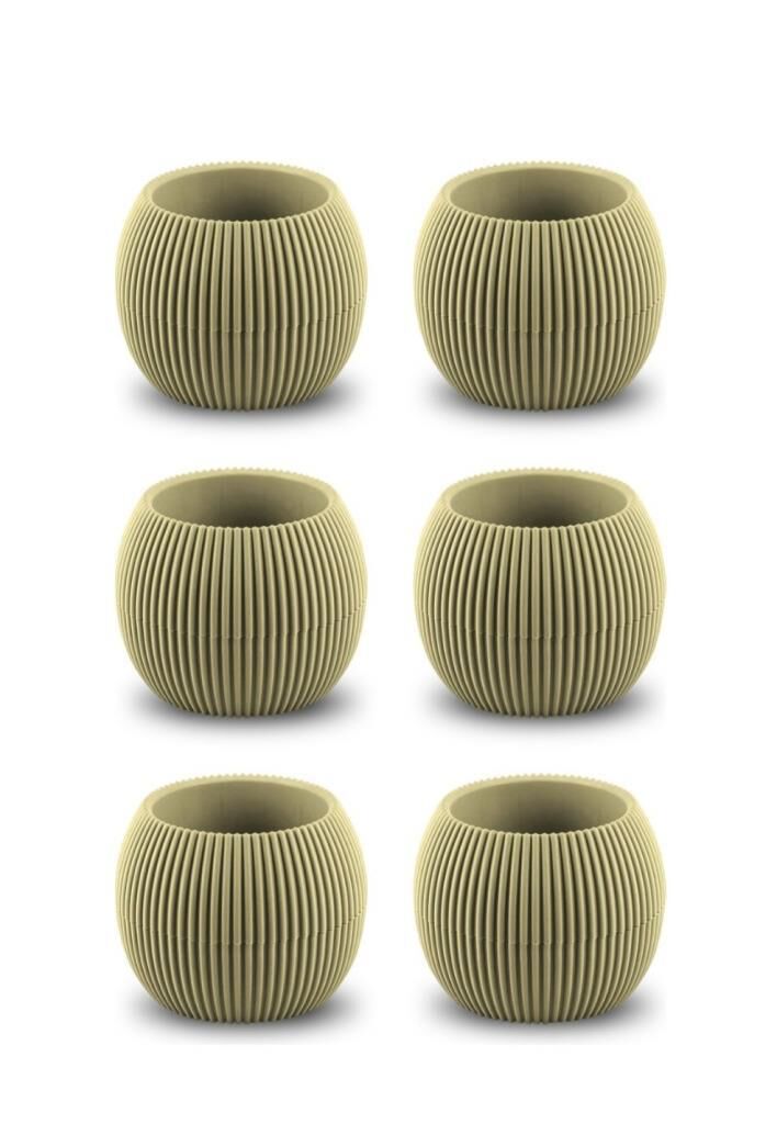 Omnipazar KRS-362 Plastik Mercan Kaktüs Saksı 0.35 Litre Soft Sarı 6 Adet