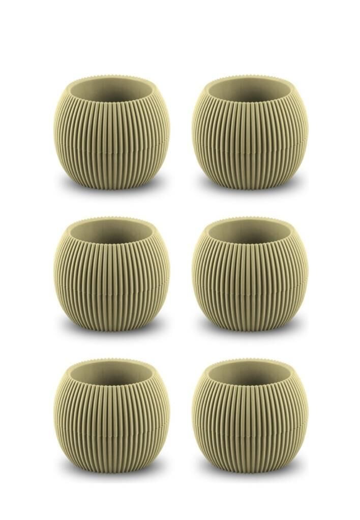 Omnipazar KRS-362 Plastik Mercan Kaktüs Saksı 0.35 Litre Soft Sarı 6 Adet