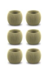 Omnipazar KRS-362 Plastik Mercan Kaktüs Saksı 0.35 Litre Soft Sarı 6 Adet