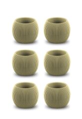 Omnipazar KRS-362 Plastik Mercan Kaktüs Saksı 0.35 Litre Soft Sarı 6 Adet