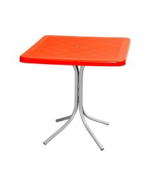 Omnipazar MT-CF870 Prima Fonte Plastik Kare Bahçe Balkon Masa 70x70 cm