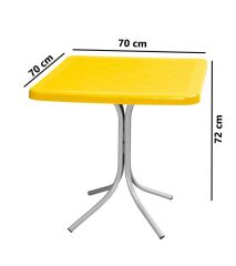 Omnipazar MT-CF870 Prima Fonte Plastik Kare Bahçe Balkon Masa 70x70 cm