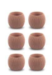 Omnipazar KRS-363 Plastik Mercan Kaktüs Saksı 0.7 Litre Soft Pembe 6 Adet