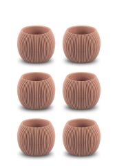 Omnipazar KRS-363 Plastik Mercan Kaktüs Saksı 0.7 Litre Soft Pembe 6 Adet