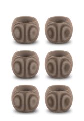 Omnipazar KRS-363 Plastik Mercan Kaktüs Saksı 0.7 Litre Kahverengi 6 Adet