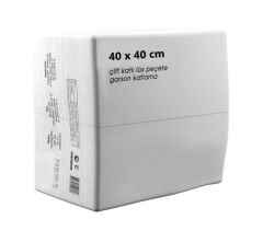 Omnisoft 40x40 cm Beyaz 1/8 Garson Katlı Servis Peçetesi 1200 Ad