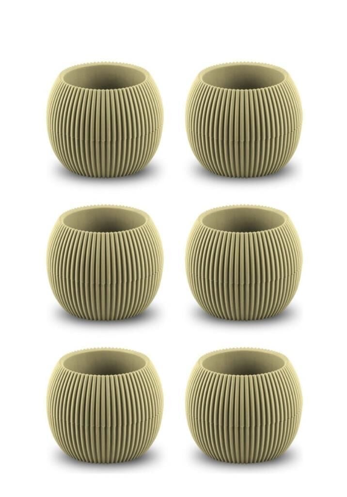 Omnipazar KRS-363 Plastik Mercan Kaktüs Saksı 0.7 Litre Soft Sarı 6 Adet