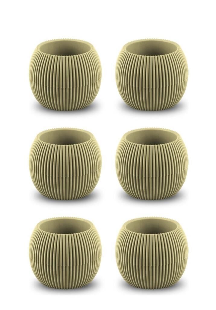 Omnipazar KRS-363 Plastik Mercan Kaktüs Saksı 0.7 Litre Soft Sarı 6 Adet