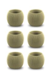 Omnipazar KRS-363 Plastik Mercan Kaktüs Saksı 0.7 Litre Soft Sarı 6 Adet