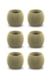 Omnipazar KRS-363 Plastik Mercan Kaktüs Saksı 0.7 Litre Soft Sarı 6 Adet