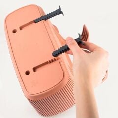 Omnipazar KRS-249 Plastik Pera Askılı Balkon Saksı 3.2 Lt Gök Mavi 5 Adet