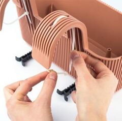 Omnipazar KRS-249 Plastik Pera Askılı Balkon Saksı 3.2 Lt Krem 5 Adet